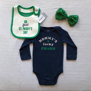 ☘️St. Patrick’s Day Onesie & NWT Bib! ☘️